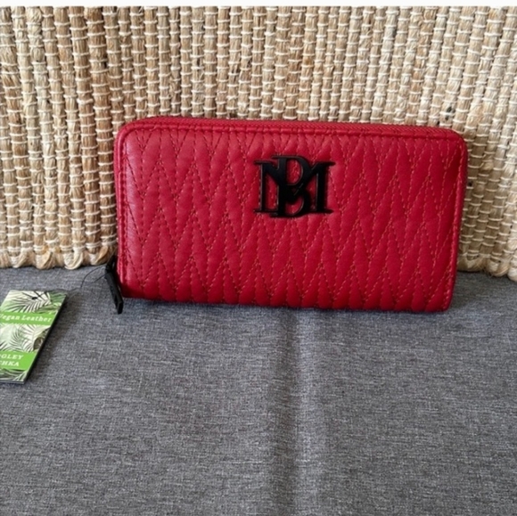 Badgley Mischka Handbags - Badgley Mischka Red Quilted Clutch
